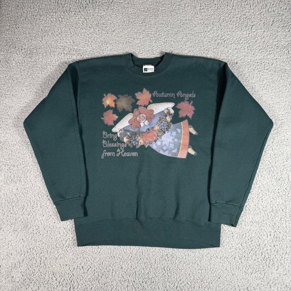 Vintage Grandma Sweatshirt Size Large‎ Autumn Angels Bring Blessings From Heaven